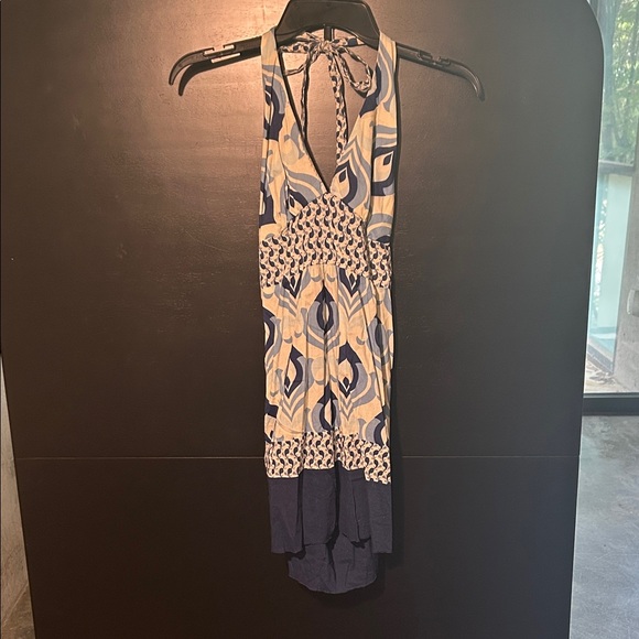 Speechless Blue and Cream Floral Dress - Picture 1 of 5